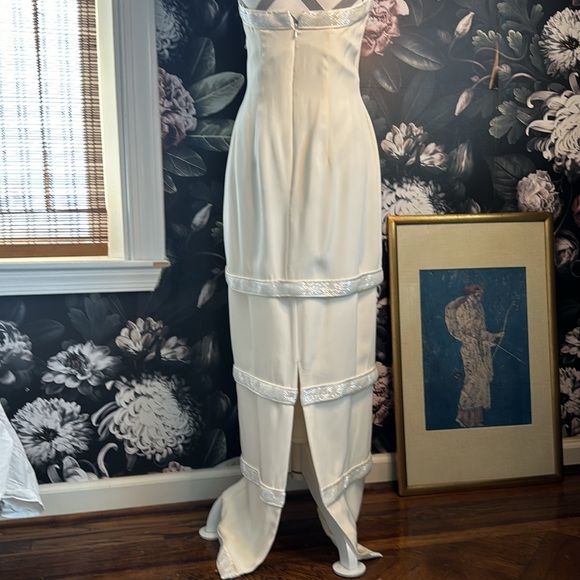 - Stephen Yearick silk column gown. Sequin Bolero. - Picture 7 of 15